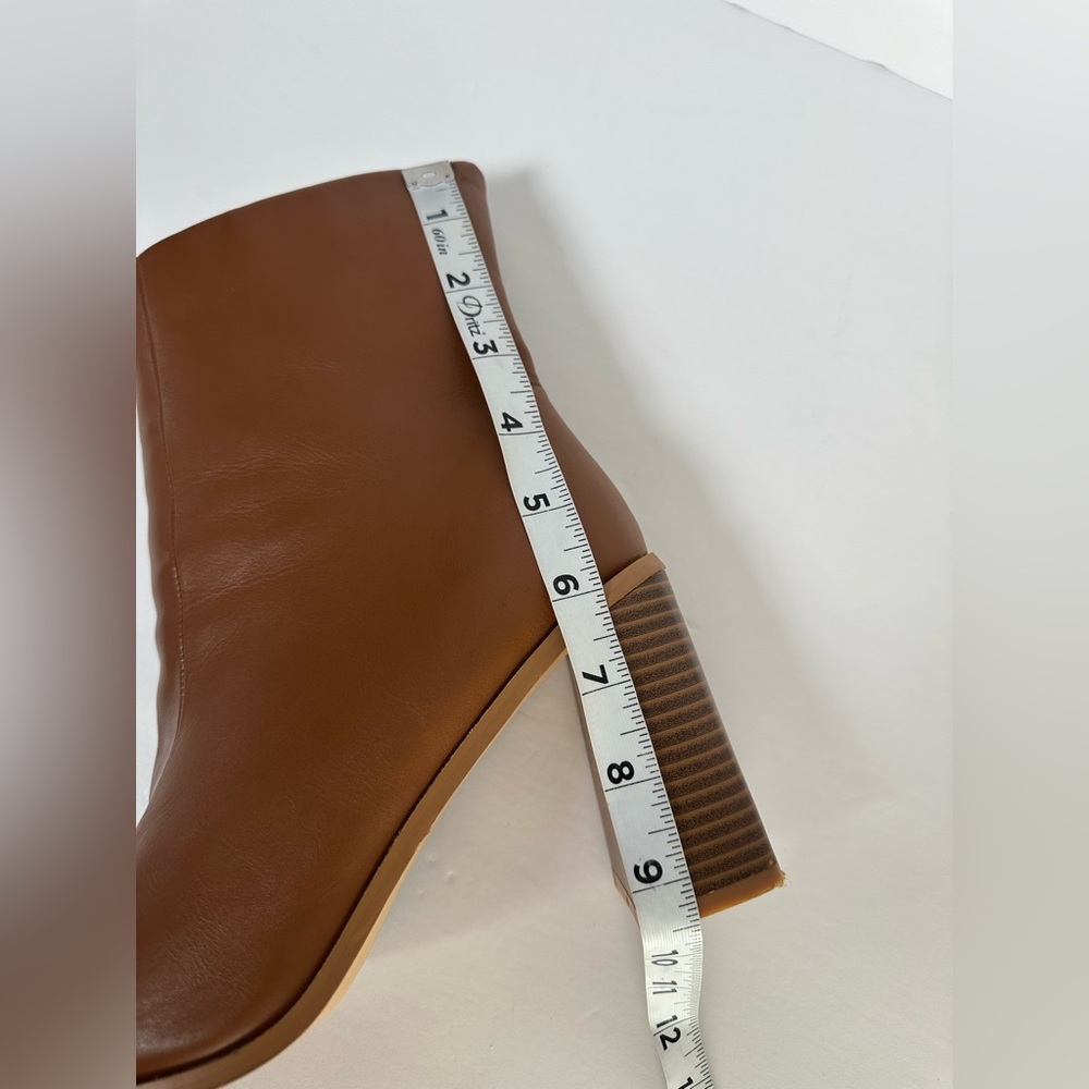 Boss Lady Chunky Heeled Boots Brown Size 10 - Picture 12 of 14